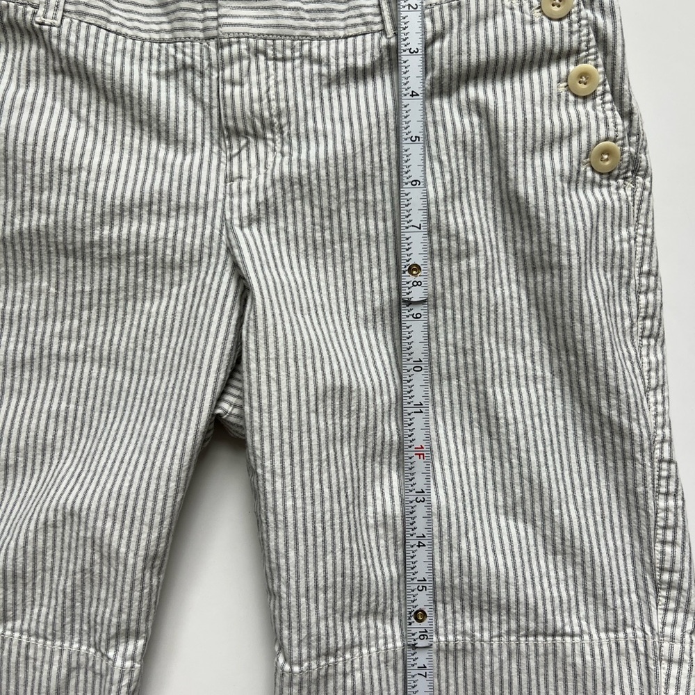 Striped Gap Maternity Cotton Blend Women’s Shorts - White & Gray - Picture 5 of 5
